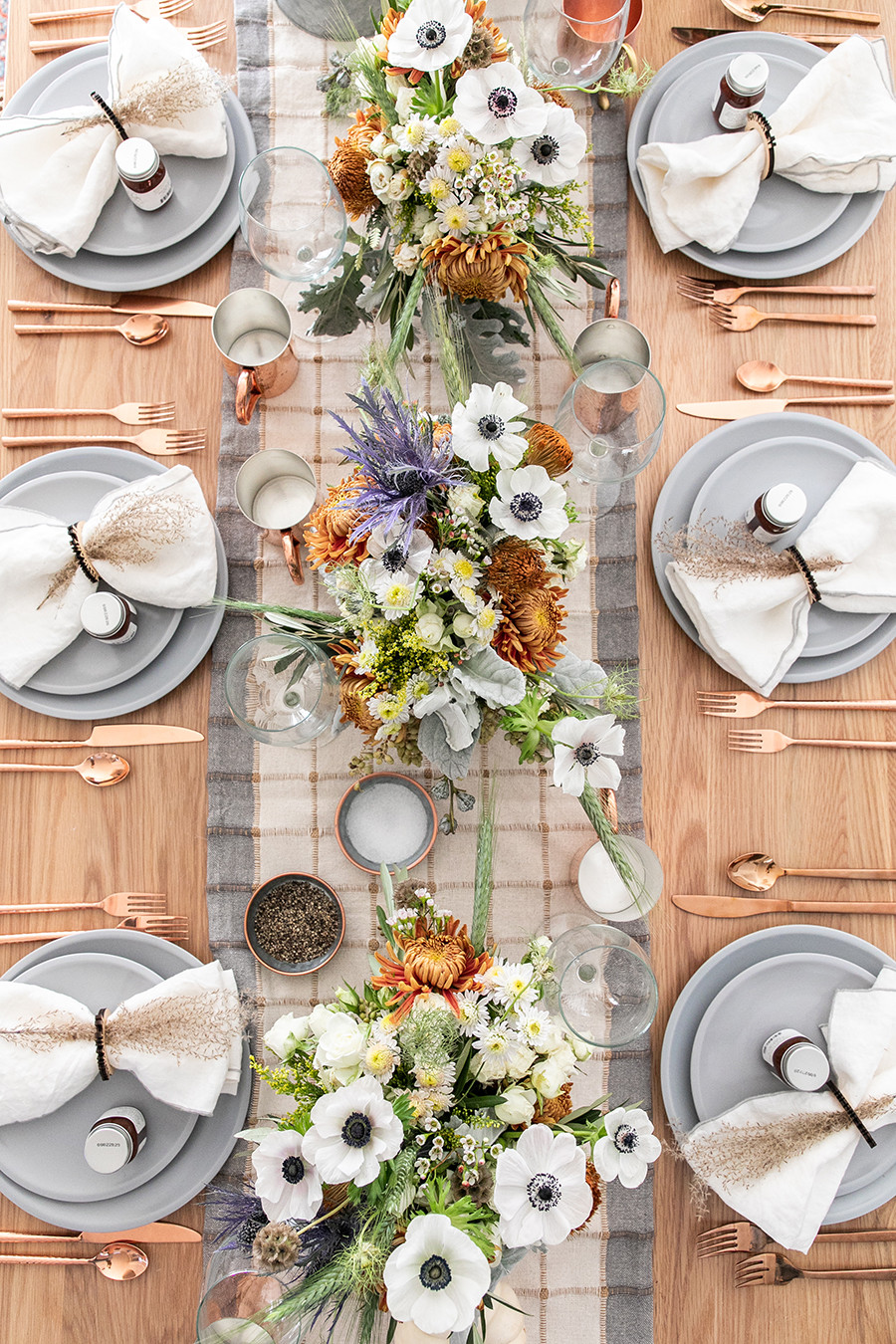 Thanksgiving Table Settings
 A Rustic Modern Thanksgiving Table Setting Sugar and Charm
