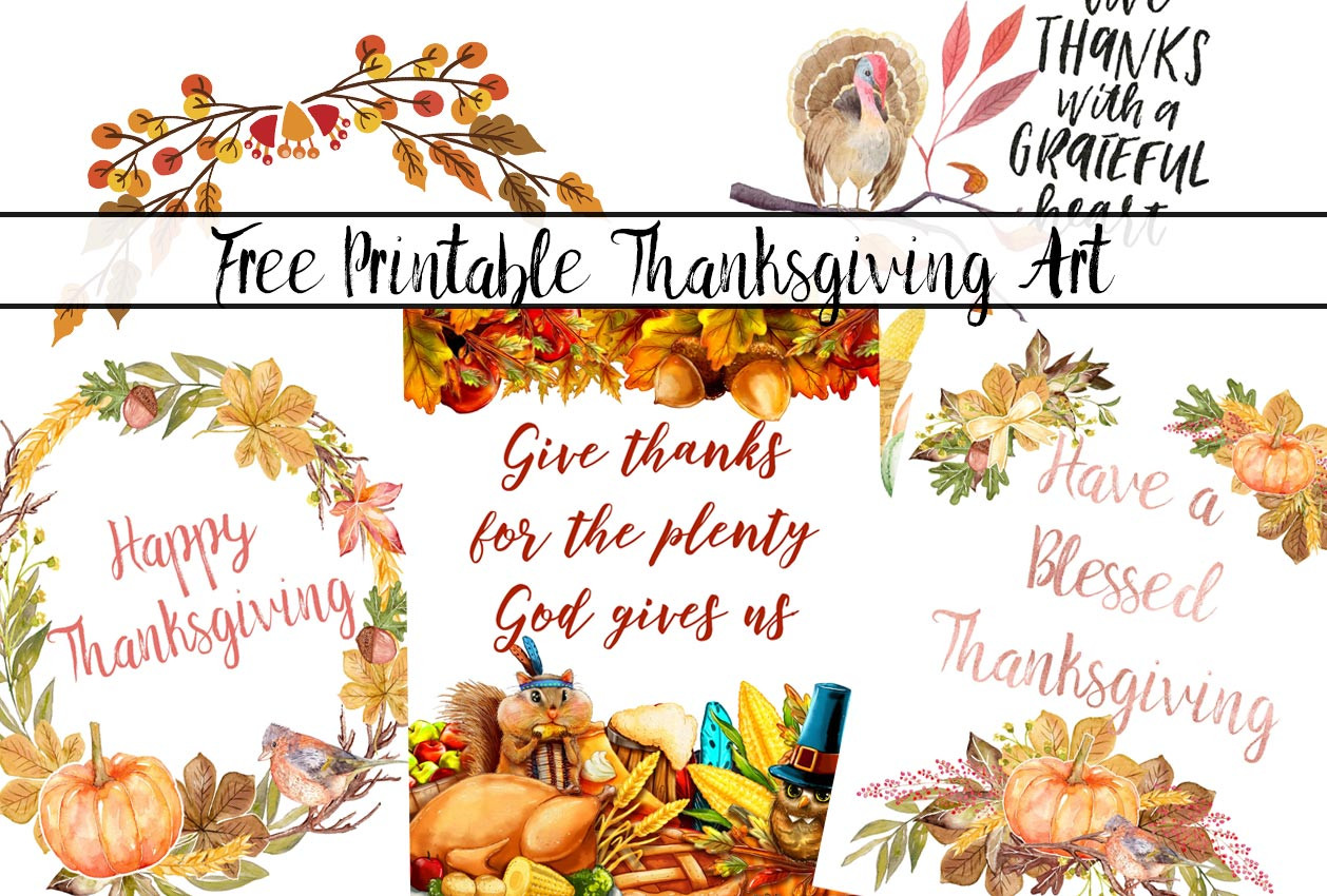 Thanksgiving Wall Art
 4 Gorgeous Free Printable Thanksgiving Wall Art Designs