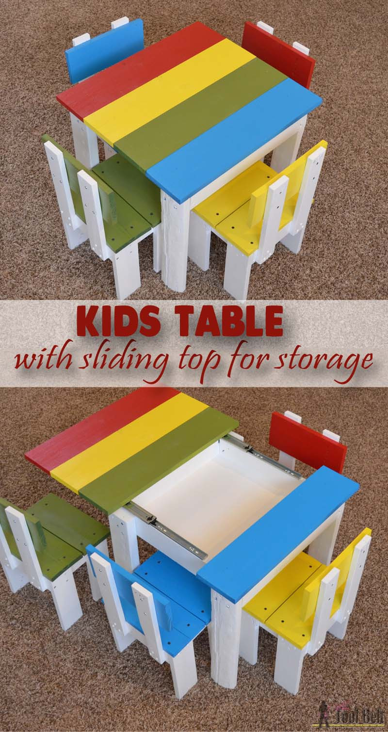 The Kids Table
 Simple Kid s Table and Chair Set Her Tool Belt