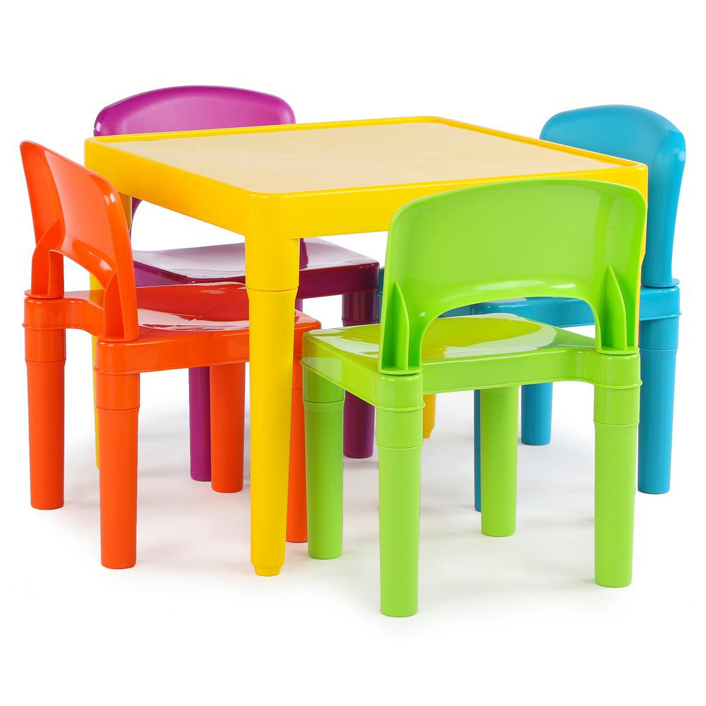 The Kids Table
 Tot Tutors Playtime 5 Piece Vibrant Colors Kids Table and