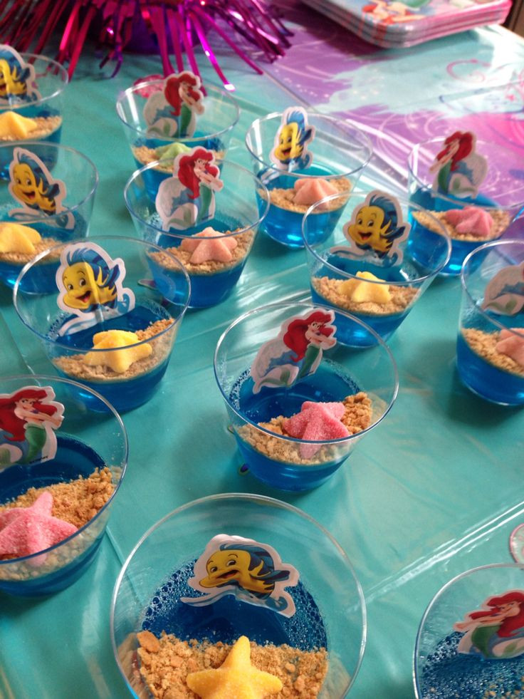 The Little Mermaid Party Food Ideas
 Little Mermaid Ocean Jello Cups