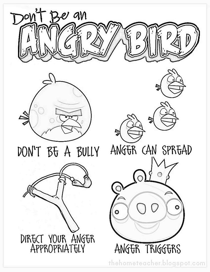 Therapeutic Coloring Pages For Kids
 Coloring Angry Birds Anger Management
