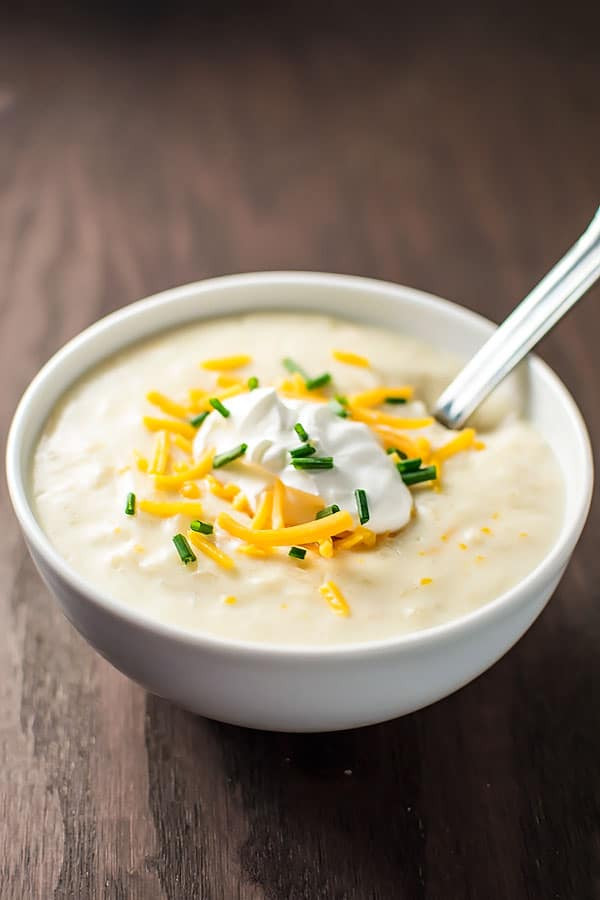 Thick Potato Soup
 Creamy Crockpot Potato Soup Homemade Hooplah