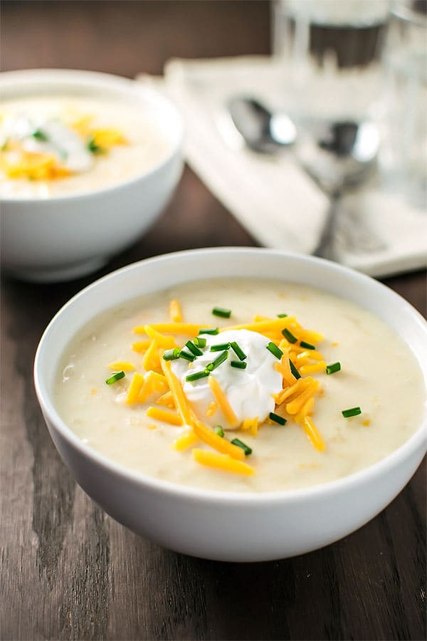 Thick Potato Soup
 Creamy Crockpot Potato Soup Homemade Hooplah