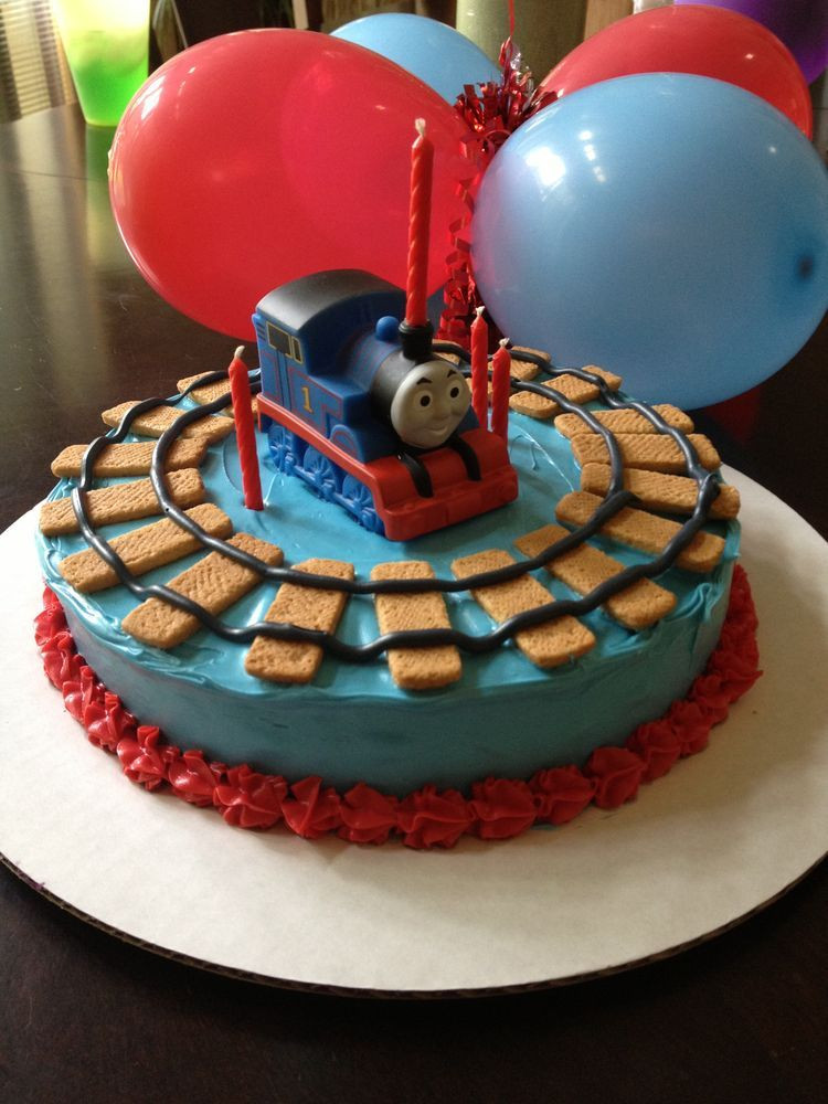 Thomas Train Birthday Cake
 Thomas the train birthday cake Graham cracker train