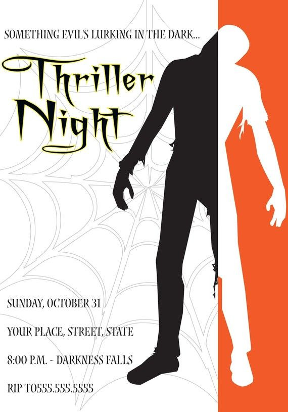 Thriller Halloween Party Ideas
 thriller halloween party invite by Designs Made Easy on