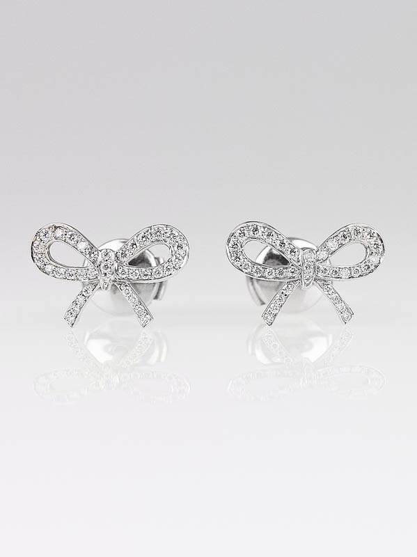 Tiffany Bow Earrings
 Tiffany & Co Platinum and Diamond Bow Earrings Yoogi s