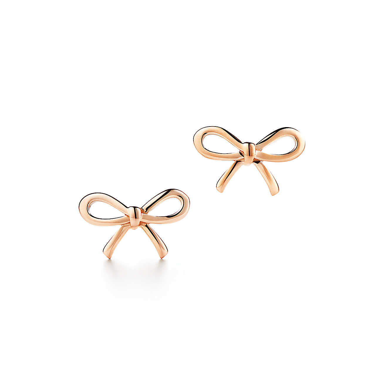 Tiffany Bow Earrings
 Tiffany Bow earrings in 18k rose gold mini