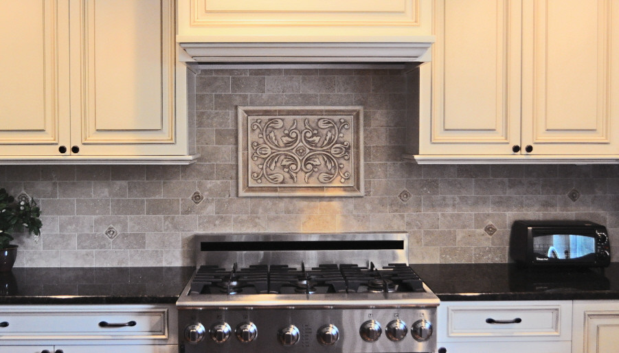 Tile Inserts For Kitchen Backsplash
 Small relief tiles stone insert designs kitchen