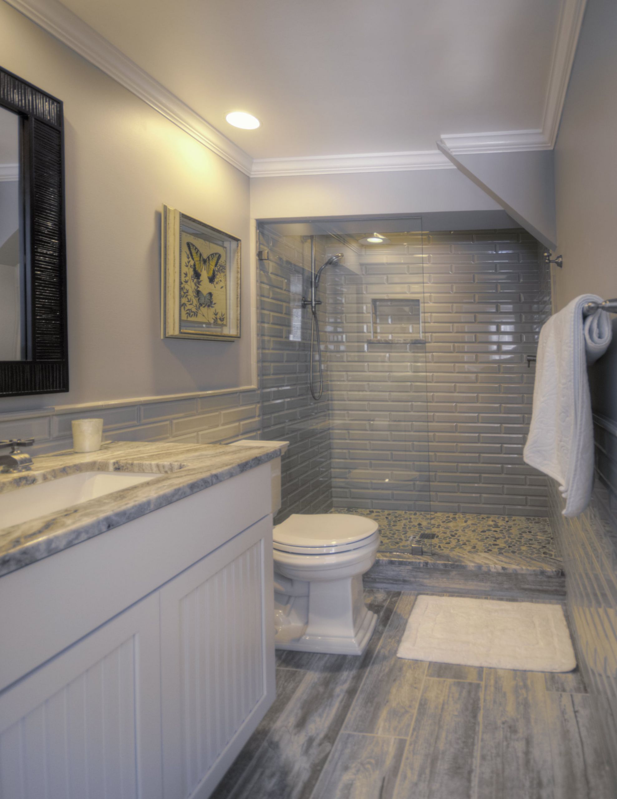 Tiled Bathroom Floors
 Bathroom Glass Tile Mosaics & Marble Tile Northern