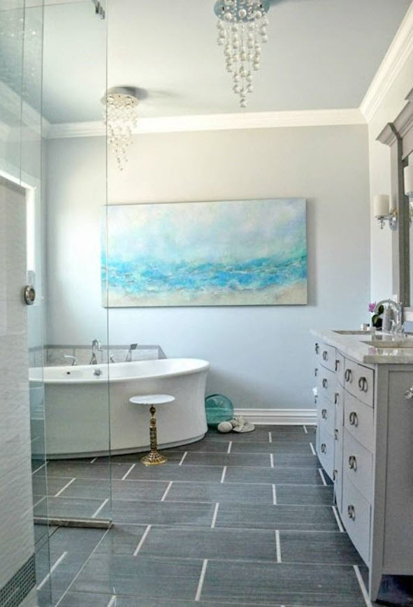 Tiled Bathroom Floors
 33 black slate bathroom floor tiles ideas and pictures 2019