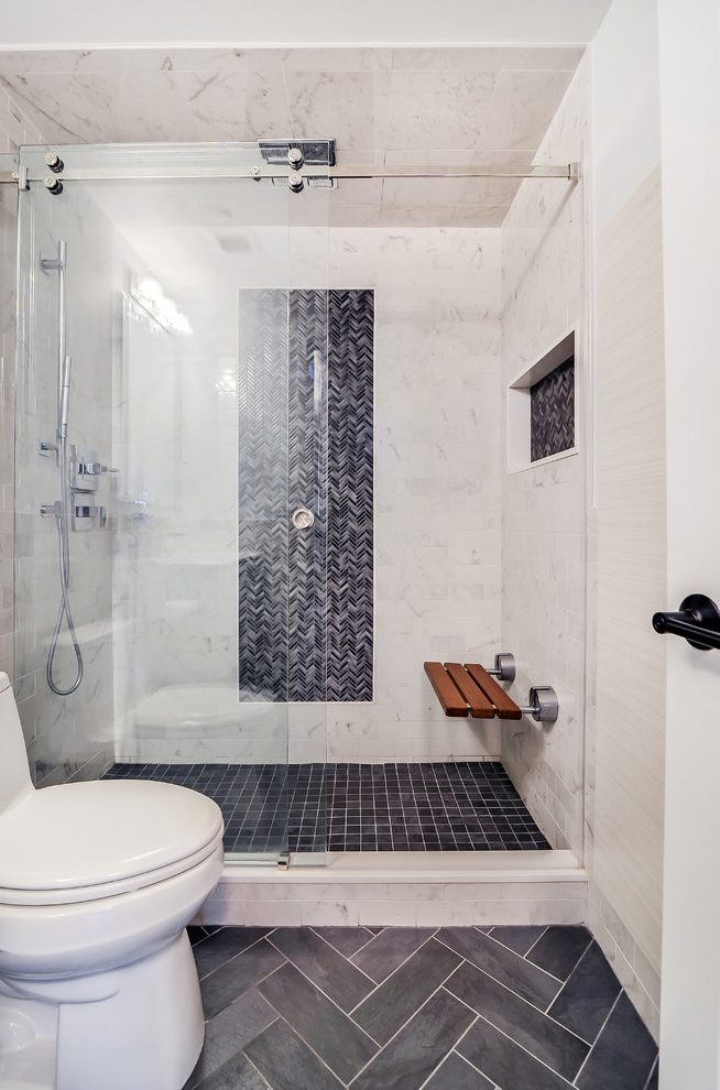 Tiled Bathroom Floors
 Good Looking Tiled Showers Bathroom Transitional