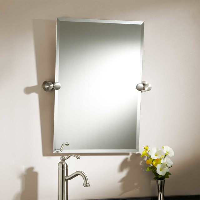 Tilting Bathroom Mirror
 24" Prague Rectangular Tilting Mirror modern bathroom mirrors