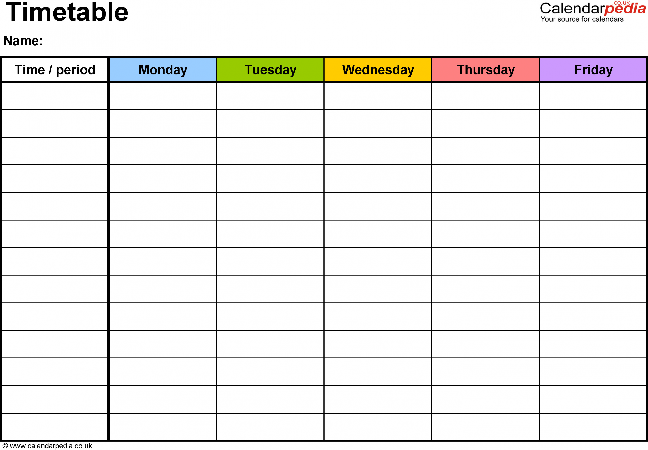 Time Table For Kids
 My Timetable of Teaching