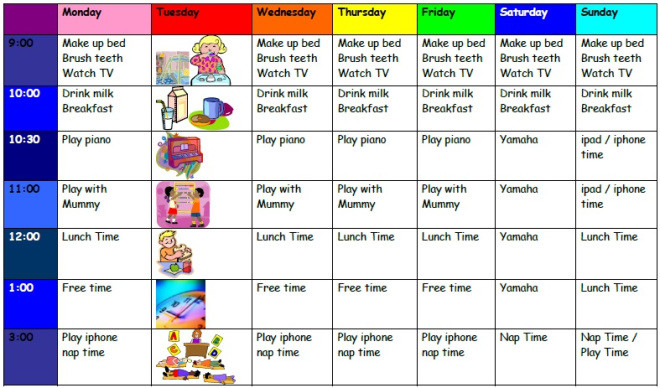 Time Table For Kids
 time table Archives Kids R Simple