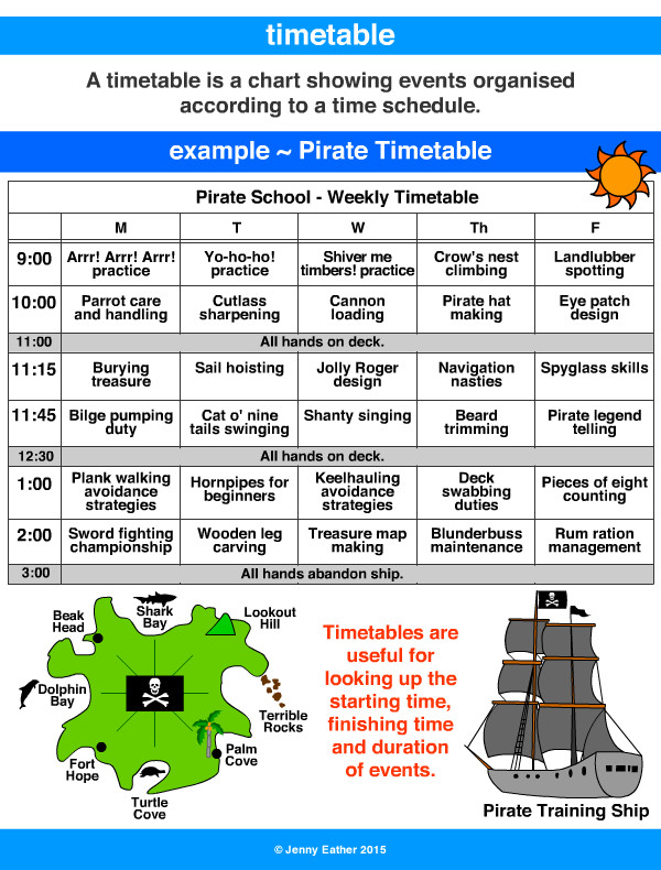 Time Table For Kids
 timetable A Maths Dictionary for Kids Quick Reference by