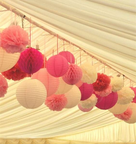 Tissue Paper Decorations DIY
 Beautiful Wedding Ideas Hanging Decoration Tissue Paper