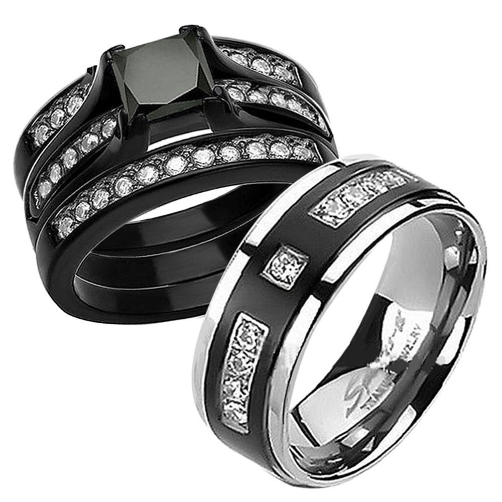 Titanium Wedding Band Sets
 15 Best Collection of Black Titanium Wedding Bands Sets