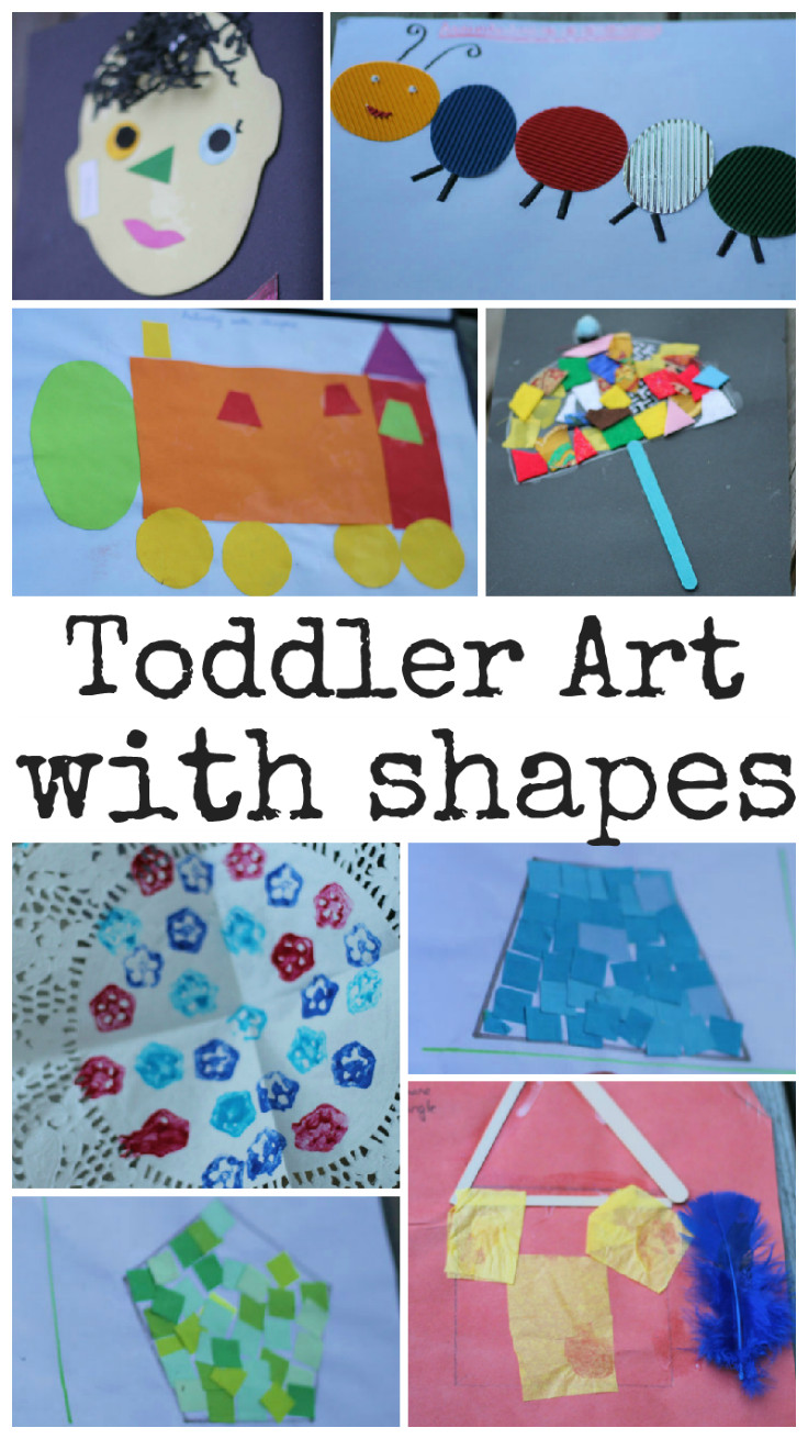 Toddler Artwork Ideas
 Toddler Art with Shapes In The Playroom