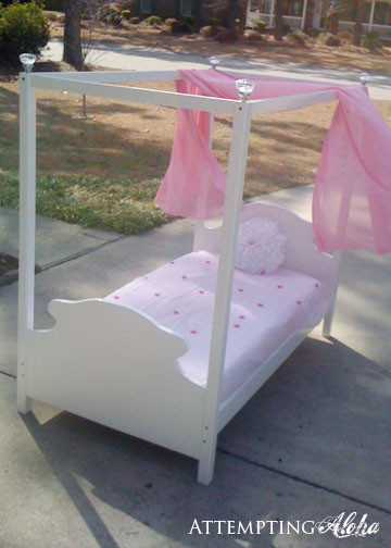Toddler Bed Canopy DIY
 