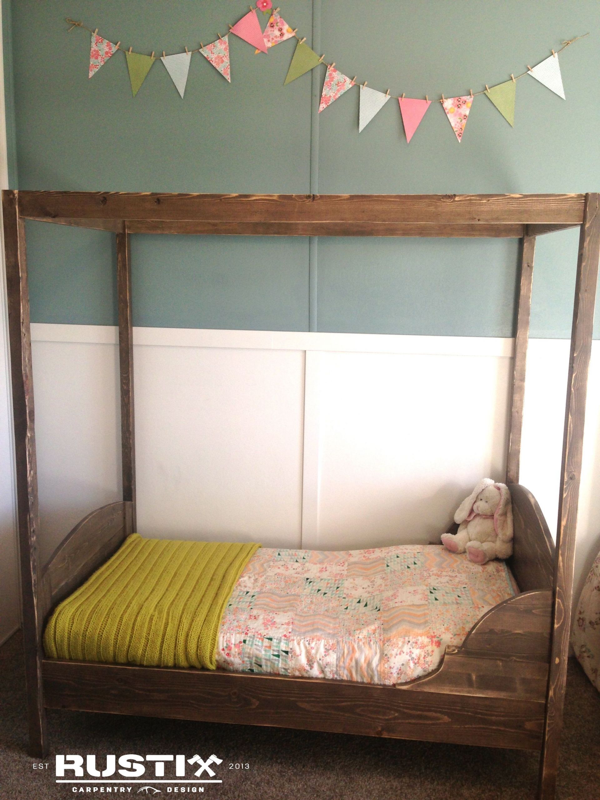 Toddler Bed Canopy DIY
 Toddler bed
