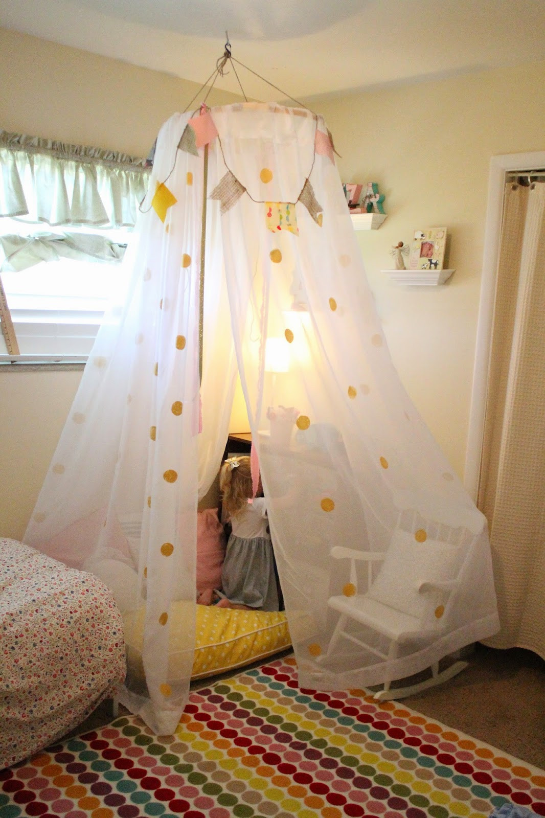 Toddler Bed Canopy DIY
 Mommy Vignettes DIY No Sew Tent Canopy Tutorial