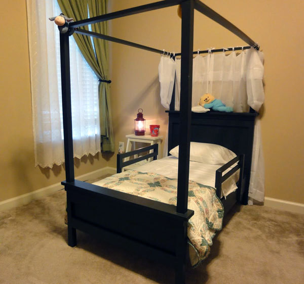 Toddler Bed Canopy DIY
 Ana White