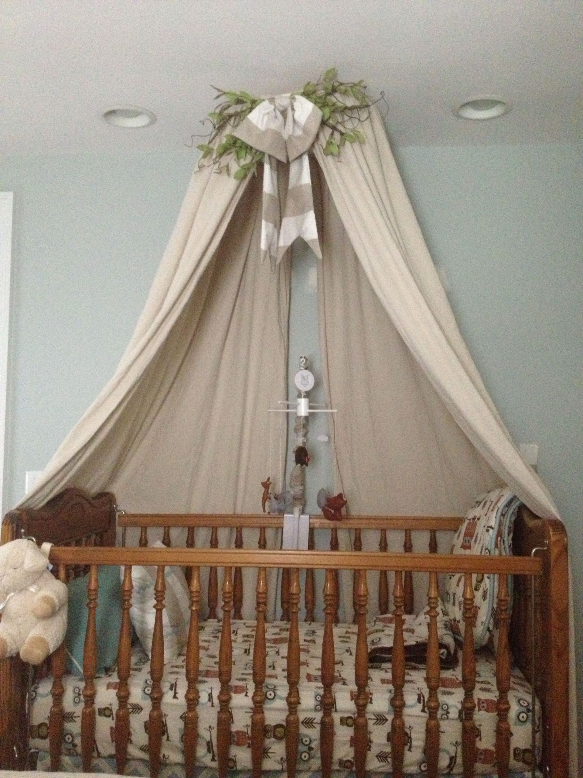 Toddler Bed Canopy DIY
 DIY Crib Canopy courtneydonnelly