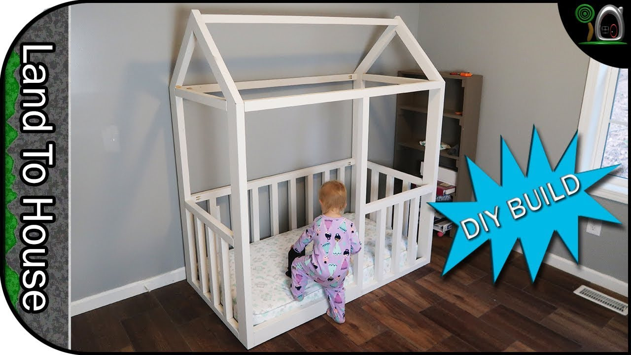 Toddler Bed Frame DIY
 Build a Toddler House Bed Frame