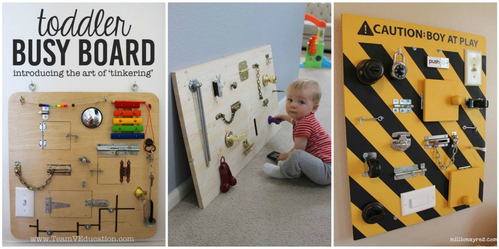 Toddler Busy Board DIY
 This DIY Toddler Busy Board Will Keep Little es Busy for