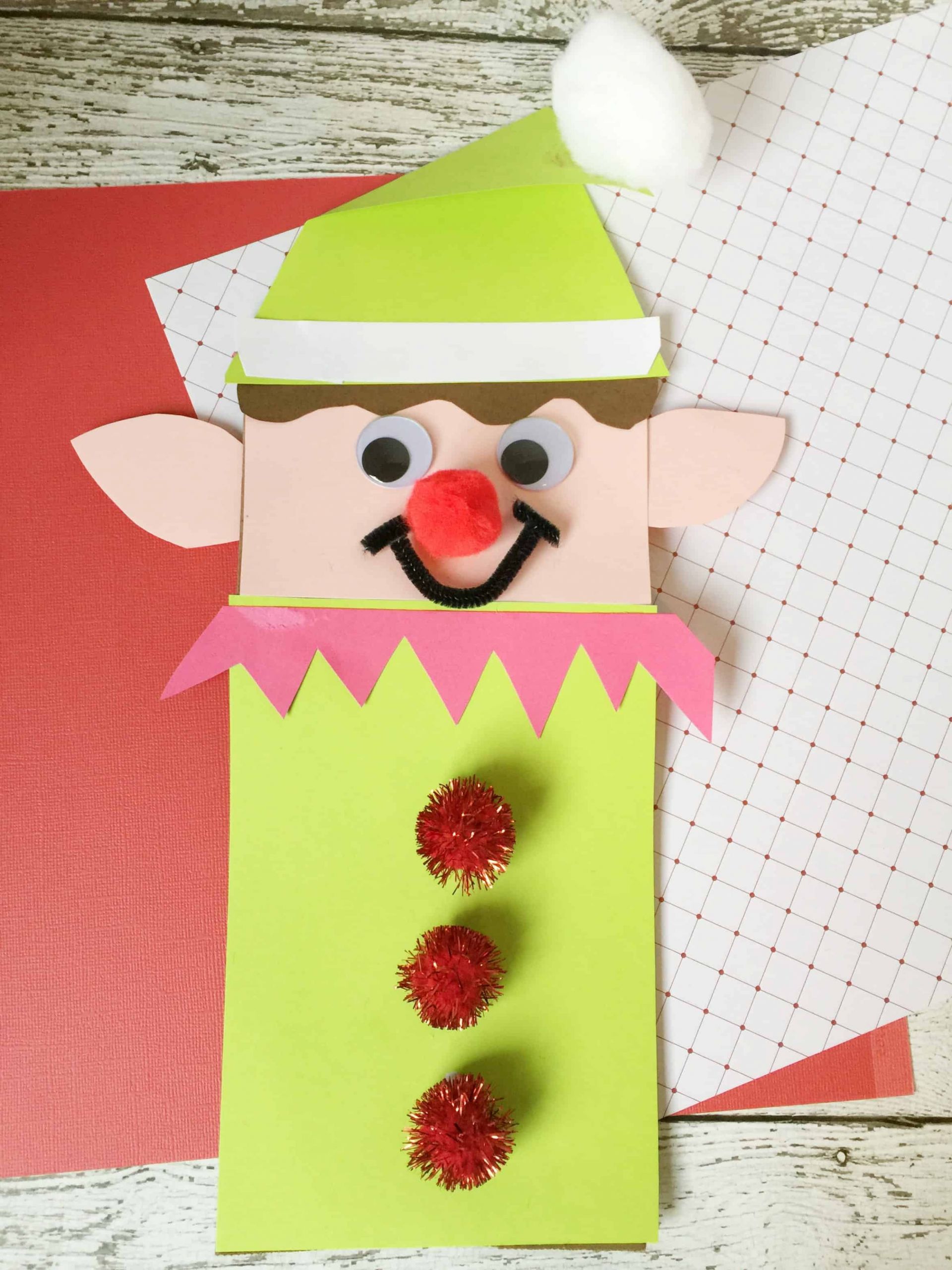 Toddler Christmas Craft Ideas
 Christmas Elf Brown Paper Bag Craft for Kids
