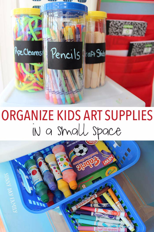 Toddler Craft Supplies
 30 DIY Organizing Ideas for Kids Rooms