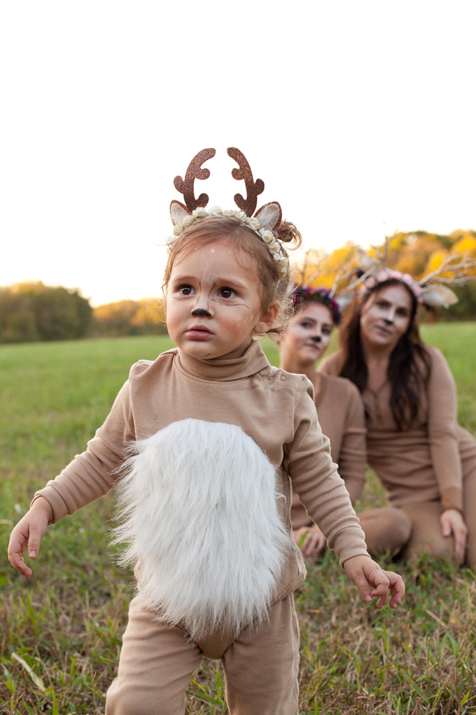 Toddler Deer Costume DIY
 Oh Deer Family Halloween Costume