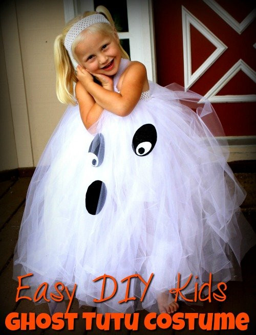 Toddler Ghost Costume DIY
 Kids Ghost Costume Easy DIY Kids Ghost Tutu Costume