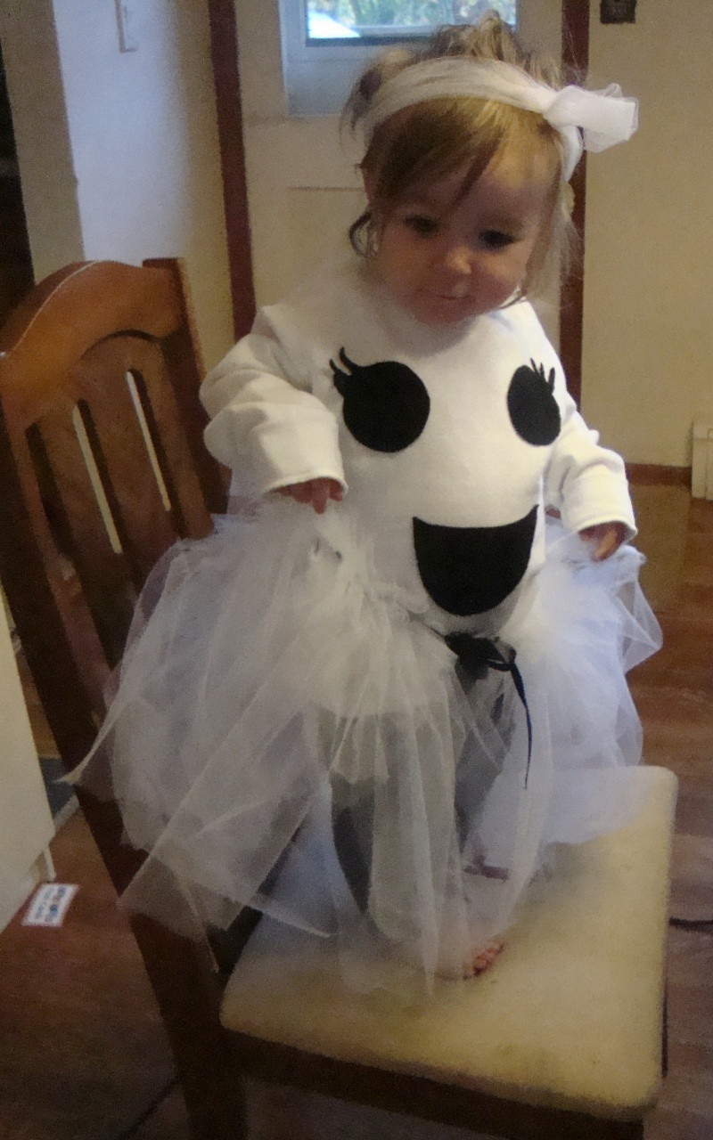 Toddler Ghost Costume DIY
 Make a Boo tiful DIY Ghost Costume and No Sew Tutu