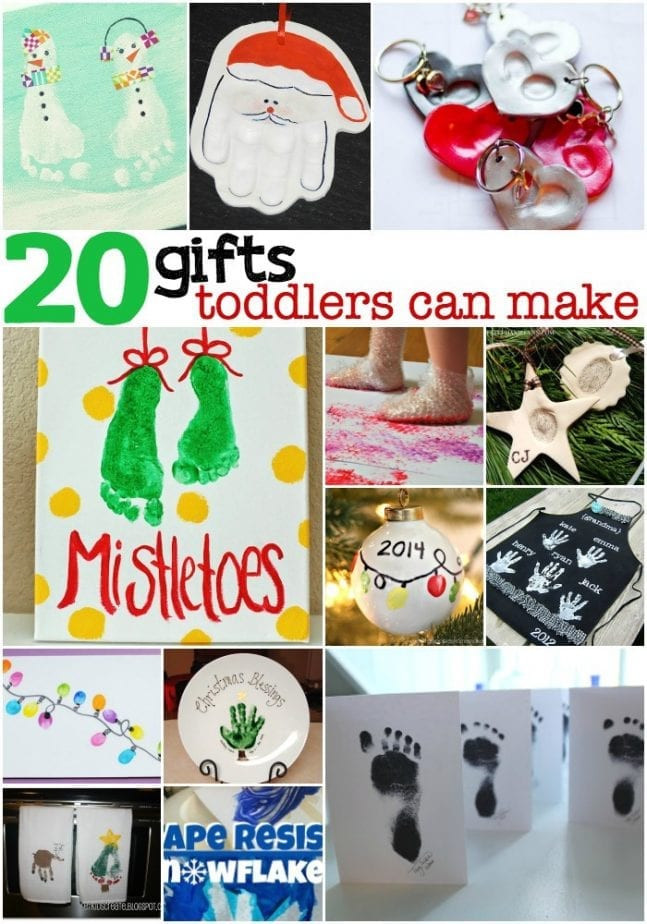 Toddler Made Christmas Gifts
 20 Gifts Toddlers Can Make with a little help
