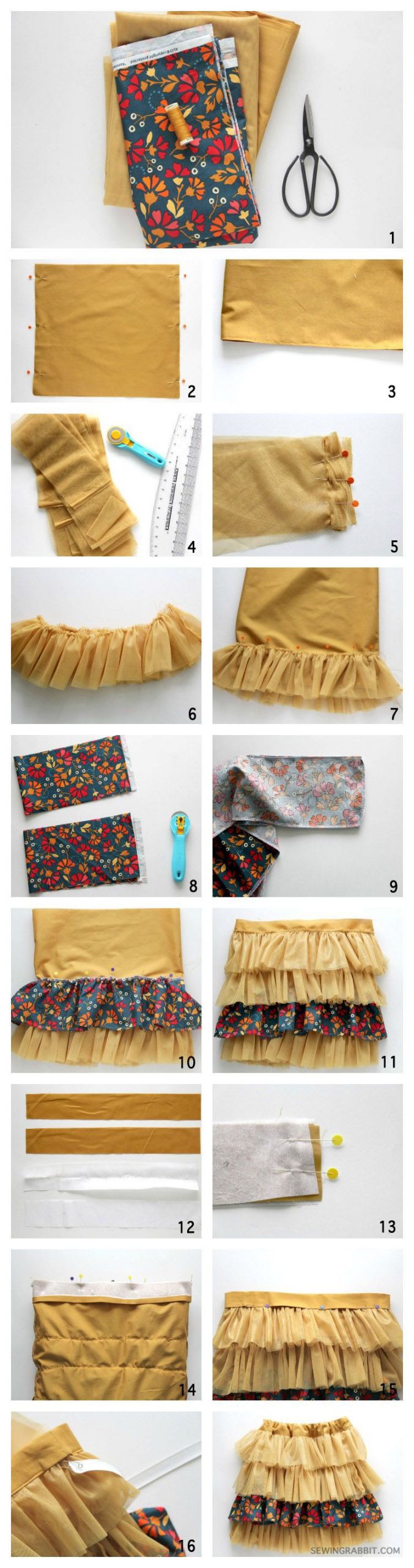 Toddler Tulle Skirt DIY
 Fabric and Tulle Skirt DIY