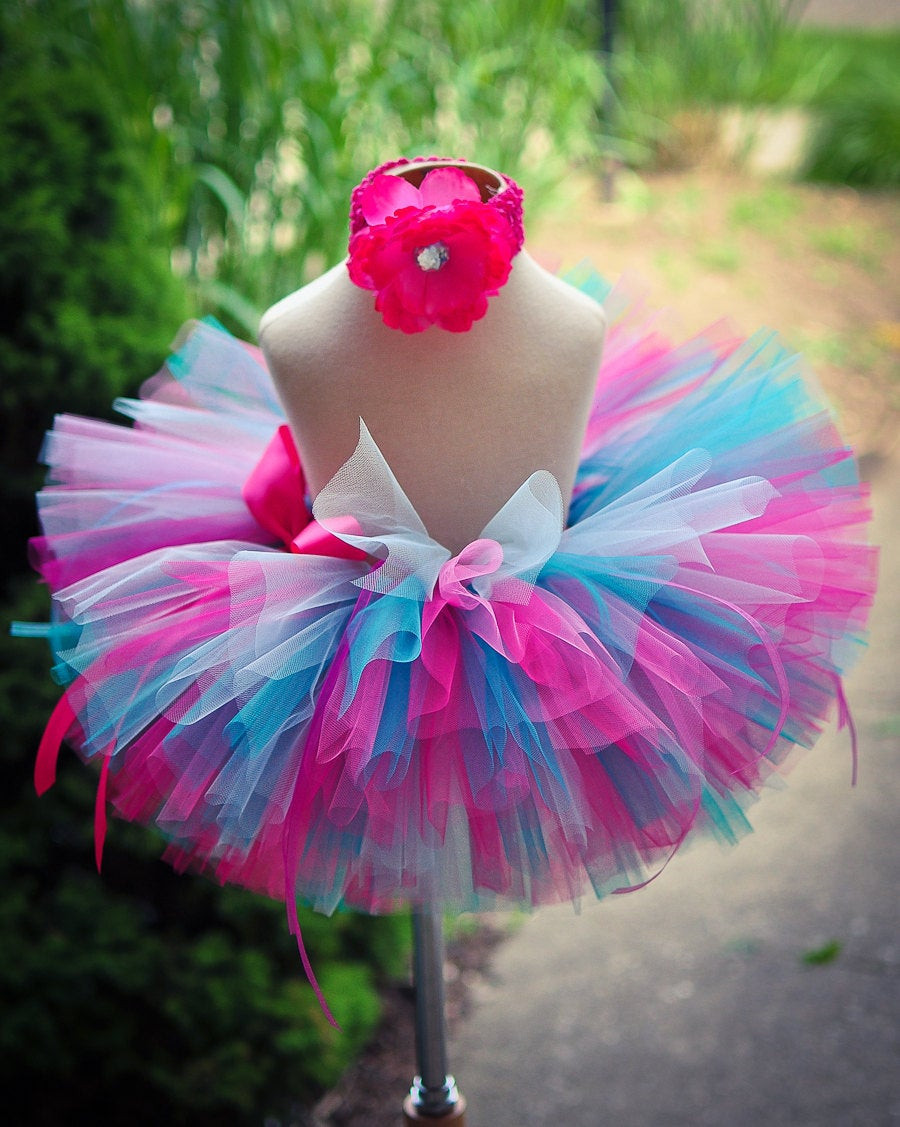Toddler Tulle Skirt DIY
 Pink Blue Tutu Skirt Baby Tutu Toddler Tutu by TrinitysTutus