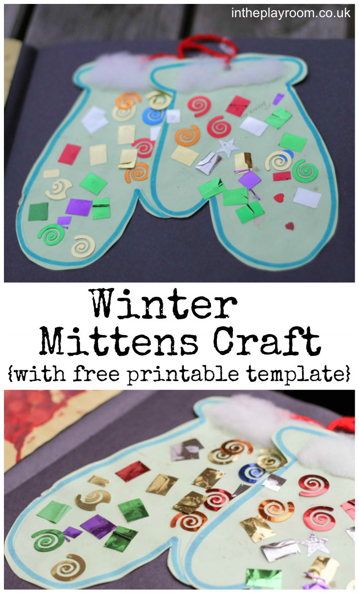Toddler Winter Crafts
 Winter Mittens Craft In The Playroom
