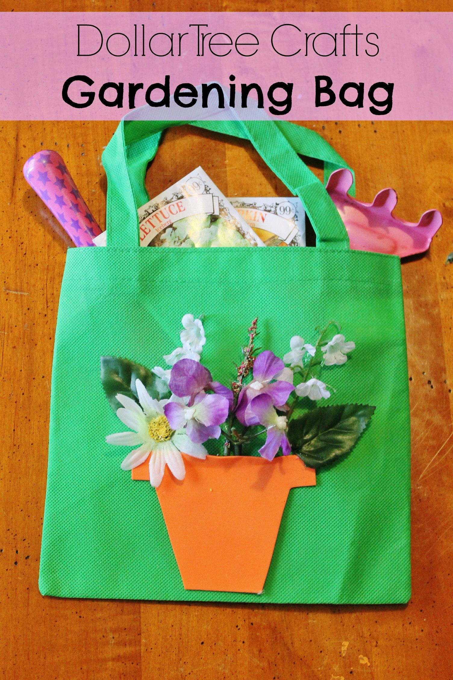 Toddlers Crafts For Spring
 DIY Gardening Tote Bag Dollar Store Spring Craft for Kids