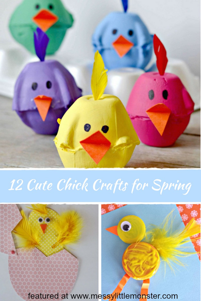 Toddlers Crafts For Spring
 Cute Chick Crafts for Spring Messy Little Monster
