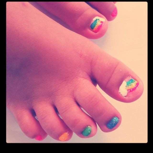 Toe Nail Designs For Kids
 Little girl toenails As done by a friend