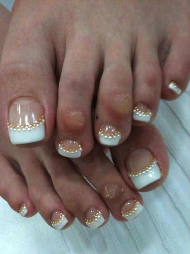 Toe Nail Designs For Wedding
 38 Latest Wedding Toe Nail Art Design Ideas