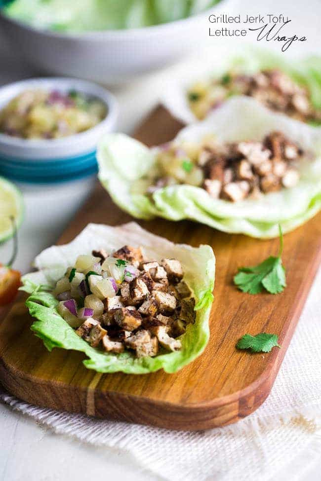 Tofu Wrap Recipes
 Easy Ve arian Lettuce Wraps with Jerk Grilled Tofu