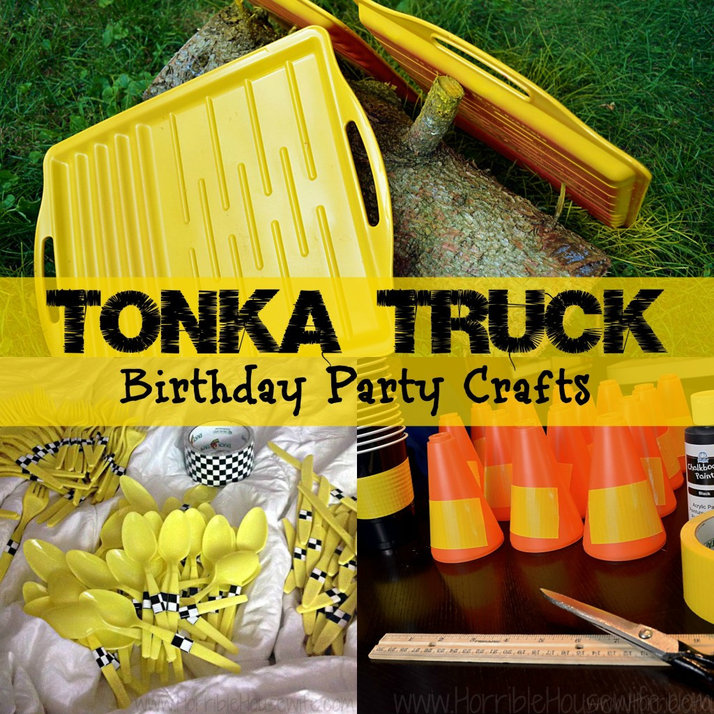 Tonka Birthday Party
 Tonka Truck Birthday Party Crafts & Bathroom Essentials