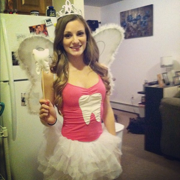 Tooth Fairy Costume DIY
 Halloween 2012 The Tooth Fairy & a Tooth