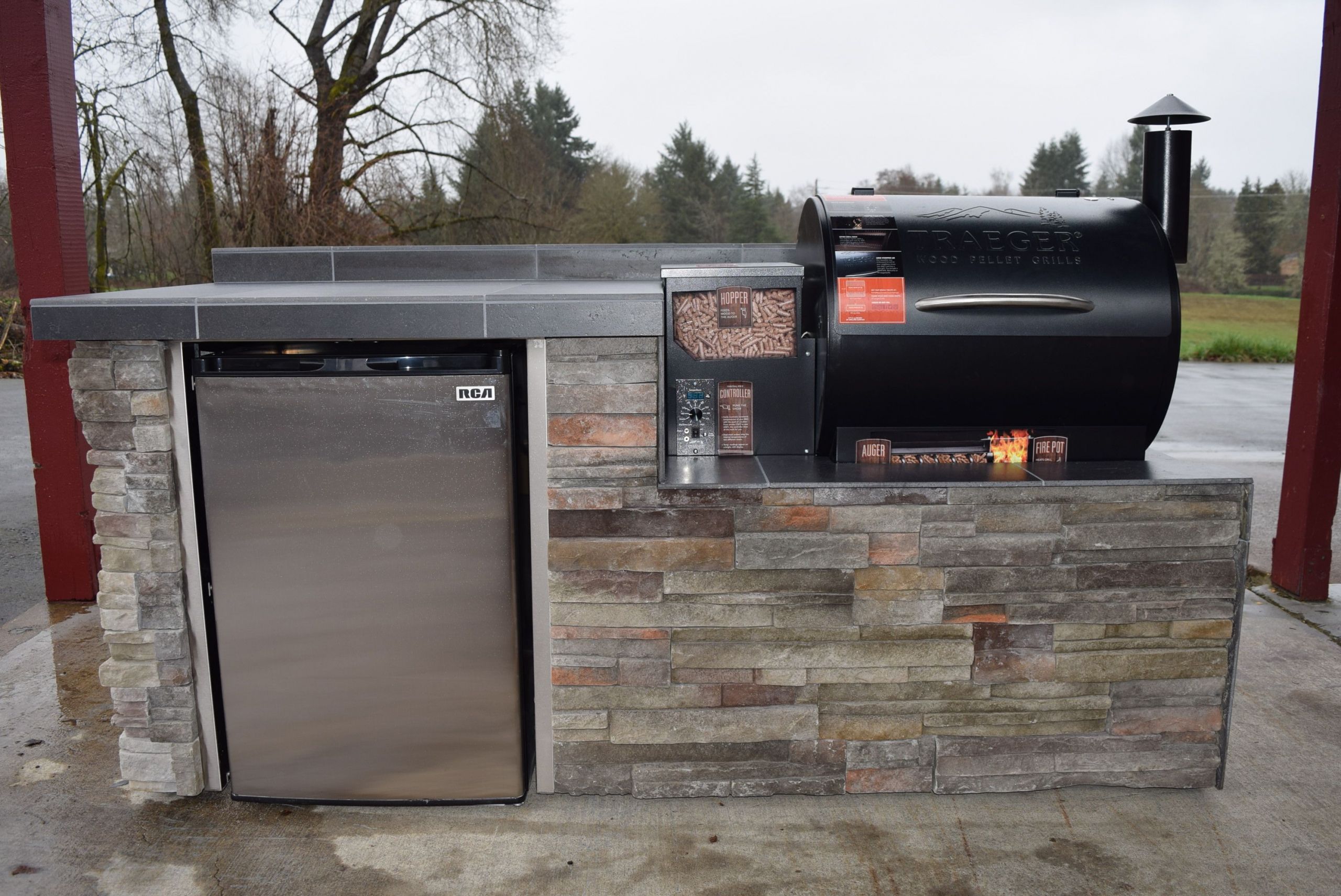 Traeger Built In Outdoor Kitchen
 Outdoor kitchen for the Traeger pellet grill We custom