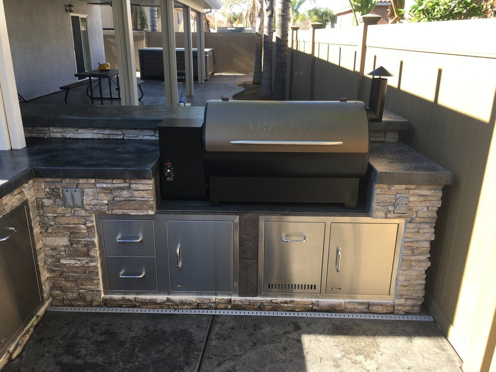 Traeger Built In Outdoor Kitchen
 built in traeger grill Google Search