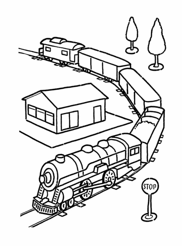 Train Coloring Pages For Kids
 Coloring Pages for Kids Trains Coloring Pages