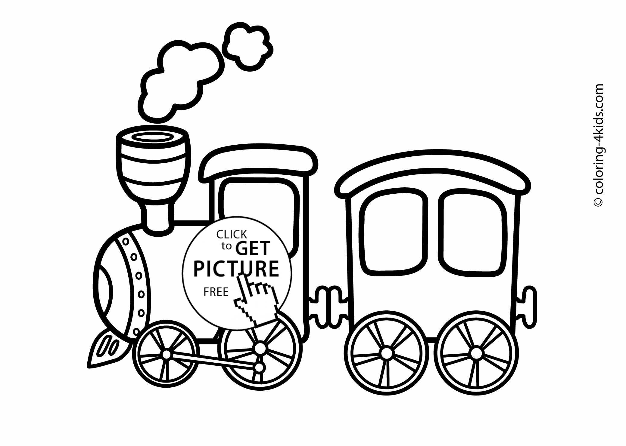 Train Coloring Pages For Kids
 Train transportation coloring pages for kids printable